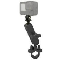 U-Bolt Double Ball Mount with Action Camera Adapter (Medium Arm)