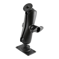 Double Ball Mount with Round AMPS Plate and 50x100mm VESA Plate