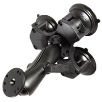 Triple Suction Cup Mount with C-Size Arm and Round Plate