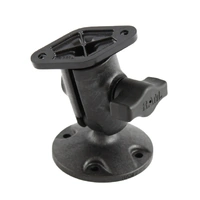 Plastic Single Ball Mount with Diamond and Round Plate