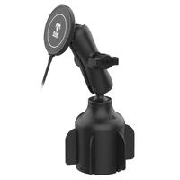 Stubby Cup Holder Mount with RAM Qi2 15W Wireless Charger