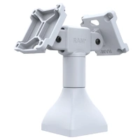 RAM 7" Pedestal Mount with Dual 75mm VESA Adapters Grey
