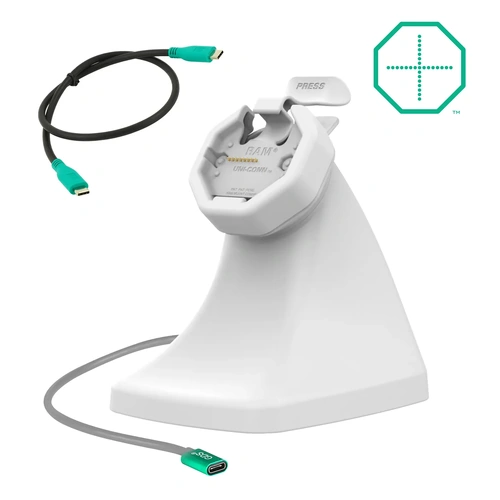 GDS Uni-Conn Powered Snap-In Kiosk Dock with USB-C Grey