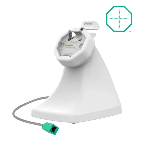 GDS Uni-Conn Powered Snap-In Kiosk Dock with PoE Grey