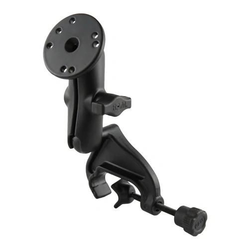 Double Ball Yoke Clamp Mount with Round Plate (Medium Arm)