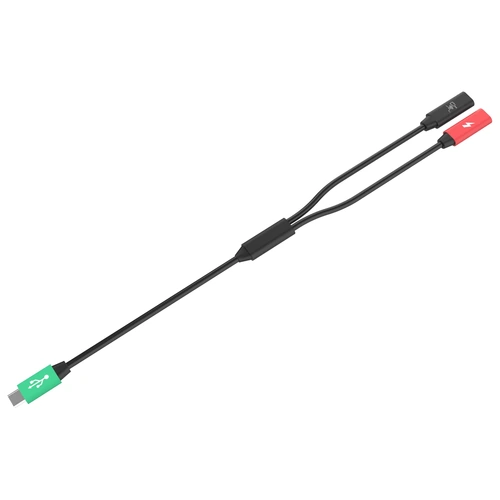 Y-Split Cable with 1 USB-C Male and 2 USB-C Female Connectors