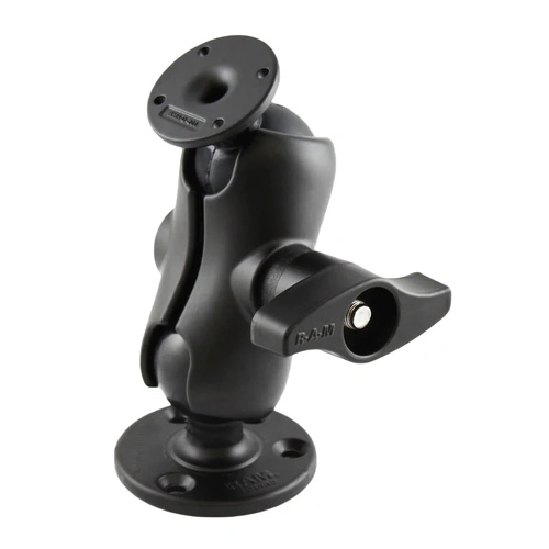 Ball Mount D-Size with Round AMPS Plate and Large Round Plate (Short Arm)