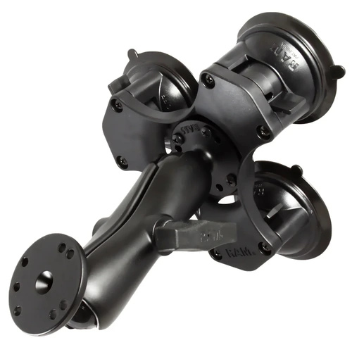 Triple Suction Cup Mount with C-Size Arm and Round Plate