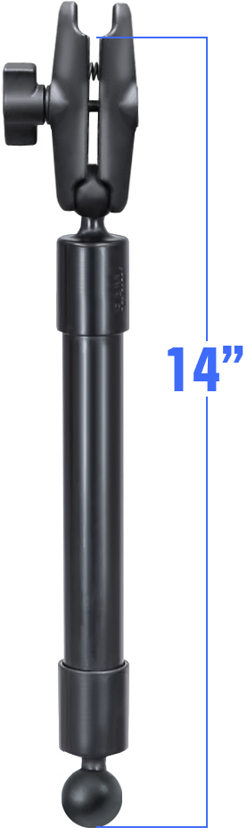 14" Pole Double Socket Arm